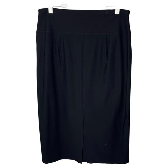 Eileen Fisher Women's Skirt Size XL Black Washable Stretch Crepe Slim Fit - Picture 1 of 7